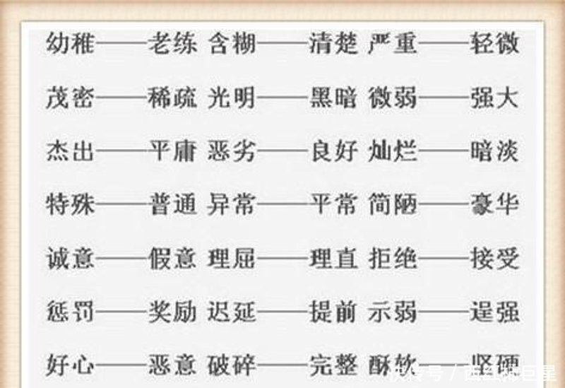 近义词反义词：语言的调色盘